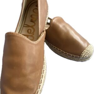 Sam Edelman Leather Tan Espadrilles